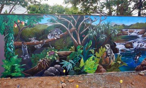 Australian Nature Mural 1 - Lead Childcare - Kat's Mural Art