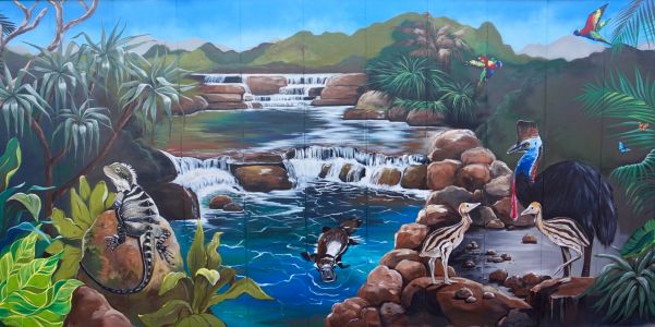 Australian Nature Mural 2 - Lead Childcare - Kat's Mural Art