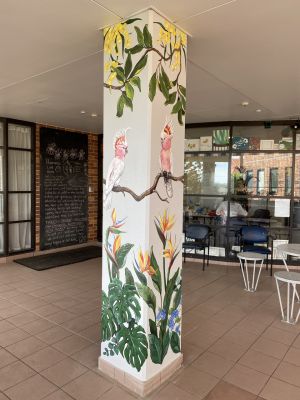 Major Mitchell's Cockatoo - Royal Brisbane Brisbane and Women's Hospital - Kat's Mural Art