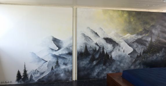 Misty Mountains Mural Kats Mural Art