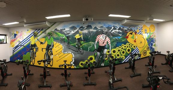 Tour De France Mural Clem Jones Centre