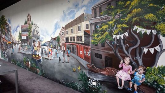 West End Street Scene - Ray White - Kat's Mural Art 2